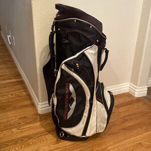 Sun Mountain 14 Way S-One Cart Bag Black Gray Red Trim 6 Pockets Read